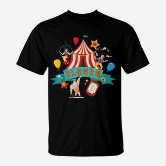 11 Year Old Circus Performers 11Th Birthday Carnival Clown T-Shirt | Crazezy