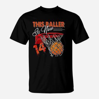 14th Birthday Basketball Funny 14 Years Old T-Shirt | Crazezy