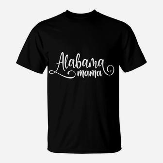 Alabama Mama Cute Fancy White Script Design Bama Mom Mother Sweatshirt T-Shirt | Crazezy AU