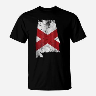 Alabama State Flag, Faded Flag Of Alabama T-Shirt | Crazezy UK