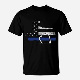 American Flag Texas With Police Thin Blue Line Nurse Rn Lvn Sweatshirt T-Shirt | Crazezy AU