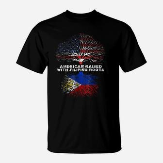American Raised With Filipino Roots Philippines T-Shirt | Crazezy CA