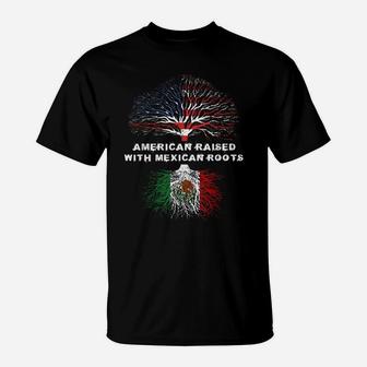 American Raised With Mexican Roots Usa Flag T-Shirt | Crazezy DE
