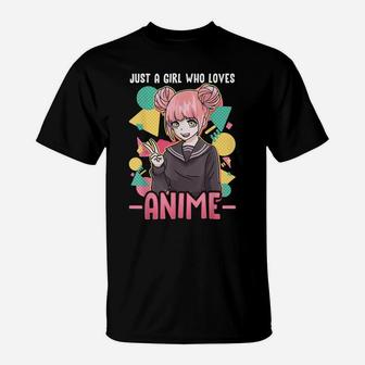 Anime Shirts For Girls Women Just A Girl Who Loves Anime T-Shirt | Crazezy