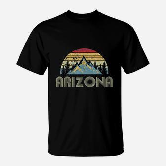 Arizona Retro Vintage Mountains Nature Hiking T-Shirt | Crazezy CA
