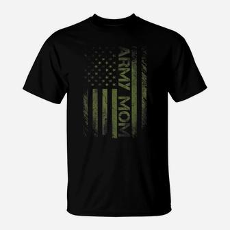 Army Mom American Flag Pride Military Mother's Day T-Shirt | Crazezy