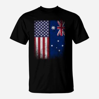 Australian American Flag Australia Usa Sweatshirt T-Shirt | Crazezy