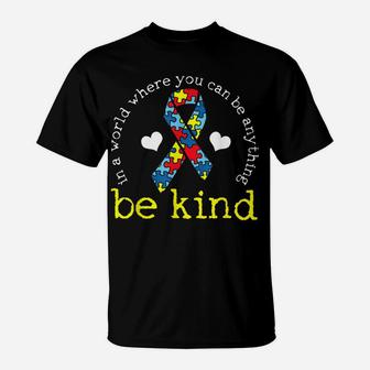 Autism Awareness Tshirt Kindness Puzzle Ribbon Heart T-Shirt | Crazezy DE