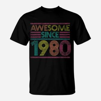 Awesome Since 1980 39Th Birthday Gifts 39 Years Old T-Shirt | Crazezy CA