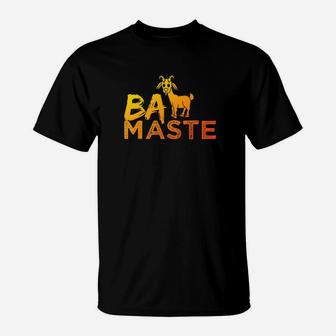 Baa Maste Goat Yoga Design Crazy Animal Funny Gift T-Shirt | Crazezy AU