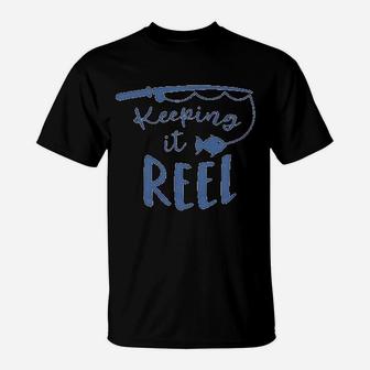Baby Boys Keep It Reel Dad 1st Fathers Day Fishing T-Shirt | Crazezy