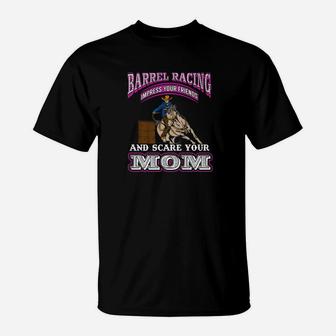Barrel Racing Horse Girls Horse Lover Rider Gifts Funny Tee T-Shirt | Crazezy