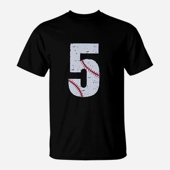Baseball 5th Birthday Gift For Five Year Old T-Shirt | Crazezy AU