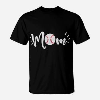 Baseball Mom Funny Cute Fun Sport Mama T-Shirt | Crazezy