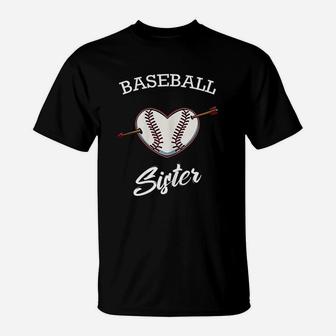 Baseball Sister Softball Lover Proud Supporter Coach Player T-Shirt | Crazezy DE