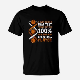 Basketball It's In My Dna Funny Player Coach Team Sport Funny Gift T-Shirt | Crazezy