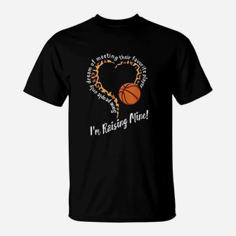 Basketball Mom Mothers Day Raising Favorite Player Leopard T-Shirt | Crazezy