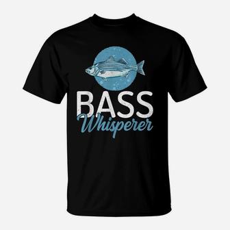 Bass Whisperer Angling Hunting Fishing T-Shirt | Crazezy
