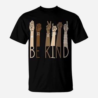 Be Kind Sign Language Hand Talking Teachers Interpreter ASL T-Shirt | Crazezy