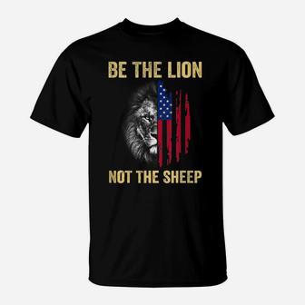 Be The Lion Not The Sheep Us Patriotic Veteran T-Shirt | Crazezy UK