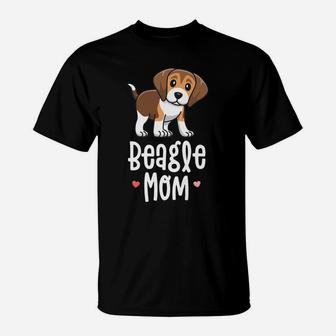 Beagle Mom Dog Mama Shirts For Women Gift For Beagle Lover T-Shirt | Crazezy AU