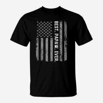 Best Papaw Ever Vintage American Flag T Shirt T-Shirt | Crazezy UK