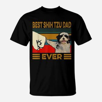Best Shih Tzu Dad Ever Retro Vintage T-Shirt | Crazezy UK