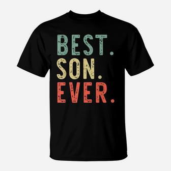 Best Son Ever Cool Funny Vintage Gift Christmas T-Shirt | Crazezy