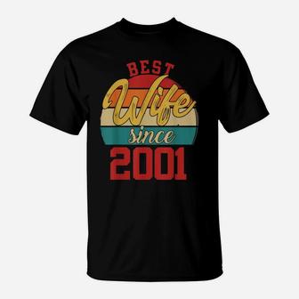 Best Wife Since 2001 Epic Couple 20Th Wedding Anniversary T-Shirt | Crazezy DE