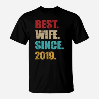 Best Wife Since 2019 2Nd Wedding Anniversary T-Shirt | Crazezy