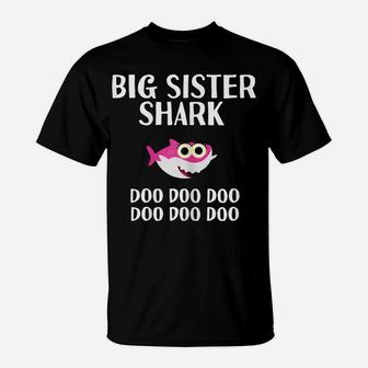 Big Sister Shark Doo Doo Christmas Gift Matching Family T-Shirt | Crazezy