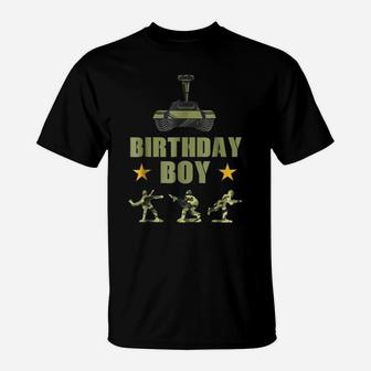 Birthday Army Party Army Decorations Boys Birthday Party Tee T-Shirt | Crazezy DE