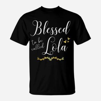 Blessed To Be Called Lola Filipino Grandma Christmas Gifts T-Shirt | Crazezy