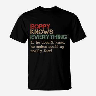 Boppy Knows Everything If He Doesn't Know Vintage Boppy T-Shirt | Crazezy CA