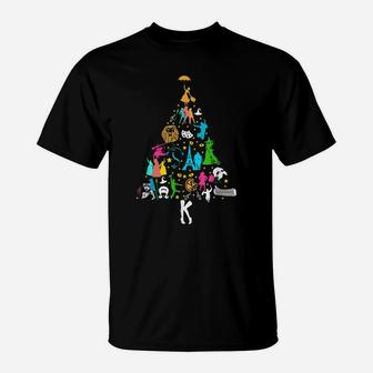 Broadway Musical Theatre Christmas Tree Funny Xmas T-Shirt | Crazezy UK