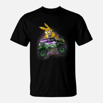 Bunny Easter Day Monster Truck Love Rabbit Egg Gift Kids T-Shirt | Crazezy UK