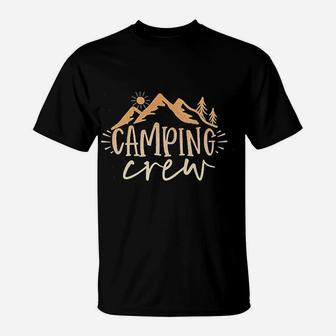 Camping Crew Mountain Graphic Mountain Hiking T-Shirt | Crazezy AU