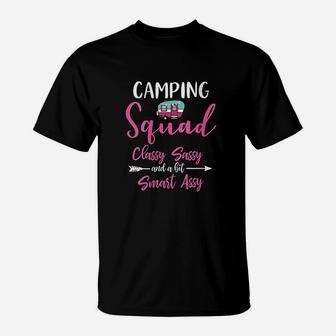 Camping Squad Funny Matching Family Girls Camping Trip T-Shirt | Crazezy DE