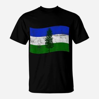 Cascadia Flag Doug Fir Pacific Northwest Pnw Canada Forest T-Shirt | Crazezy