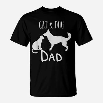 Cat Dog Dad Owner Cute Father Daddy Pet Animal Papa Gift T-Shirt | Crazezy CA
