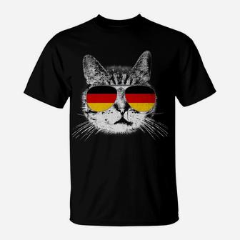 Cat Shirt Germany German Flag Country Retro Funny Top Gift Sweatshirt T-Shirt | Crazezy