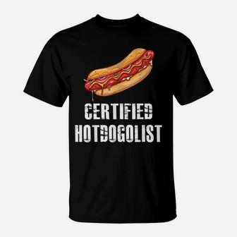 Certified Hotdogolist Funny Hot Dog Sausages Lovers Gift T-Shirt | Crazezy CA
