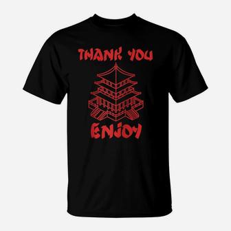 Chinese Food Take Out Thank You Enjoy House Chinese Take Out Raglan Baseball Tee T-Shirt | Crazezy
