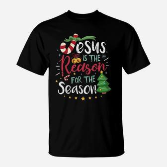 Christian Jesus The Reason Christmas Stocking Stuffer Gift T-Shirt | Crazezy