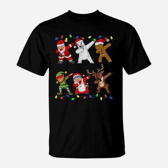 Christmas Dabbing Santa Elf And Friends Boys Kids Dab Xmas T-Shirt | Crazezy DE
