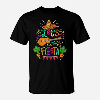 Cinco De Mayo Mexican Guitar Fiesta Cactus T-Shirt | Crazezy