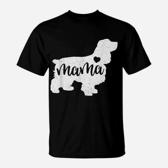 Cocker Spaniel Mothers Day Shirt Mama Dog Mom Paw Lover Gift T-Shirt | Crazezy UK