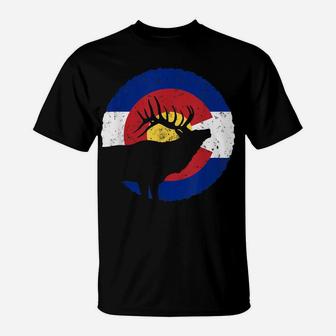 Colorado Elk Hunting T Shirt Co State Flag Hunter T-Shirt | Crazezy DE