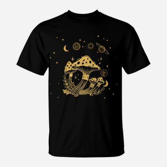 Cottagecore Mushroom Dark Academia Goblincore Aesthetic T-Shirt | Crazezy