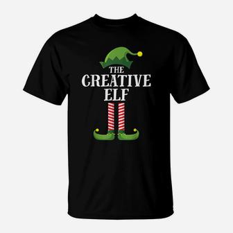 Creative Elf Matching Family Group Christmas Party Pajama T-Shirt | Crazezy